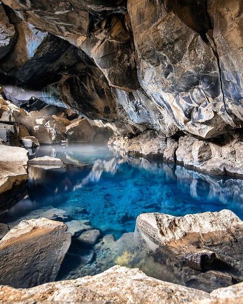 Guide to Iceland в Instagram: «Grjótagjá cave has a hot spring which was once a popular place to bathe, but the geothermal water is now too hot to enter 🔥🔥🔥 📸:…» Dream Water, North Iceland, Iceland Photos, Outdoor Photographer, Clear Blue Water, Photography Journey, Camping Fun, Get Outdoors, Camping Life