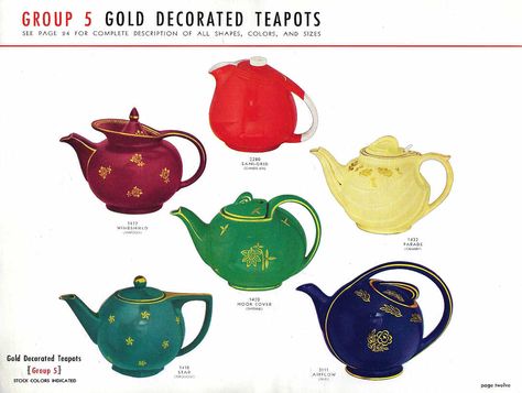 Hall China Special Catalog No. 24 Hall Pottery, White Hall, Rose Parade, Gold Decor, White Vintage, Tea Pots, China, Tea, Ceramics