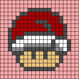 Mushroom Perler Bead Patterns, Mushroom Perler, Toad Mario, Xmas Beads, Mushroom Beads, Mushroom Keychain, Bead Pattern, Alpha Pattern, Alpha Patterns