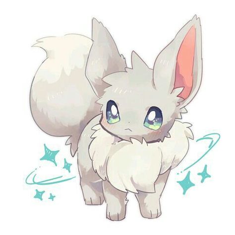 Cute Pokemon Art, Eevee Cute, Pokemon Eevee Evolutions, Pokemon Eeveelutions, Images Kawaii, Cute Pokemon Pictures, Cute Kawaii Animals, Shiny Pokemon, 강아지 그림