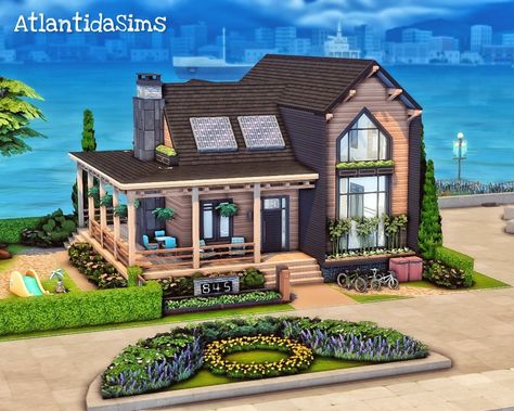 Sims 4 Evergreen Harbor House, San Sequoia House, Sims 4 San Sequoia House, San Sequoia House Sims 4, Sims 4 Houses Gallery, Sims 4 San Sequoia, 5 Story House, San Sequoia, My First House