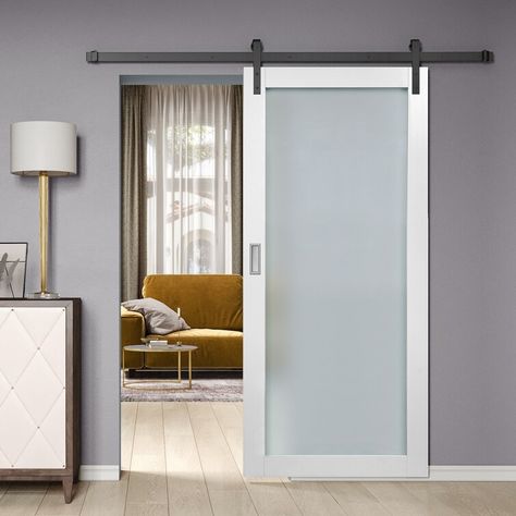 French Barn Doors, Frosted Glass Barn Door, Transitional Interior Doors, Glass Barn Doors Interior, Glass Barn Door, Sliding Tracks, Frosted Glass Door, Glass Barn Doors, Glass French Doors