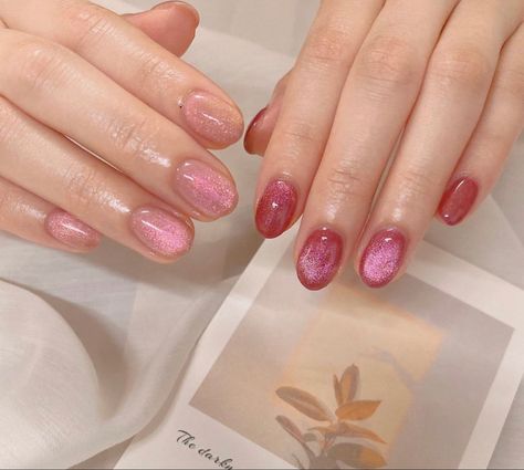 Cateyes Nails Pink, Nails Inspo Almond, Gel Toe Nails, Nails Gel Nails, Hello Nails, Romantic Nails, Gelish Nails, Cute Nail Art Designs, Nails Now