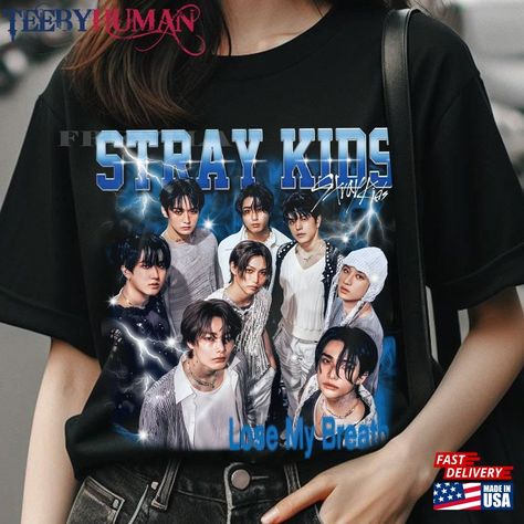 Retro Stray Kids T-Shirt Skz Lose My Breath Shirt Tour 2024 Sweatshirt Classic Check more at https://teebyhuman.com/product/retro-stray-kids-t-shirt-skz-lose-my-breath-shirt-tour-2024-sweatshirt-classic/ Aesthetics Clothes, Lose My Breath, Body Measurements, Concert Outfit, Losing Me, Kids Shirts, Art Work, Stray Kids, Color Variations