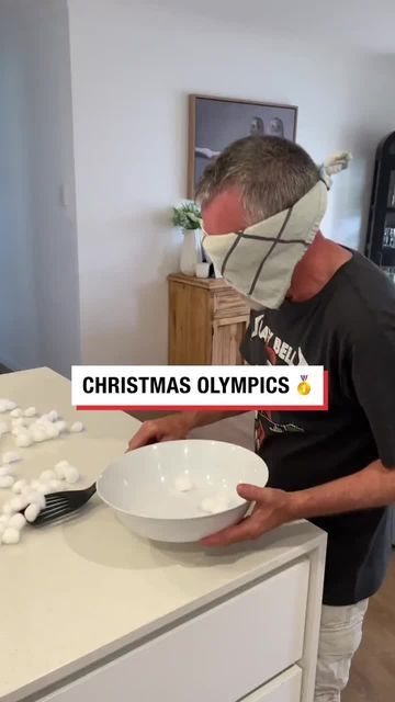 LADbible on Instagram: "The cotton ball game is so misleading! 😂⁠ ⁠ 🎥: @erikaldell⁠" Blindfold Cotton Ball Game, Cotton Ball Games Christmas, Christmas Games Marshmallows, Minute To Win It Cotton Ball Game, Cotton Ball Scoop Game, Cotton Ball Spatula Game, Cotton Ball Christmas Game, Marshmallow Christmas Games, Christmas Party Minute To Win It Games