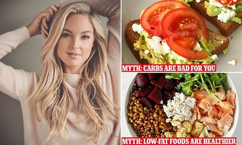 Jessica Sepel: The biggest health myths BUSTED | Daily Mail Online Health Myths, Myth Busted, Health Blogger, Keeping Healthy, Low Fat Recipes, Healthy Eating Recipes, Low Fat, Daily Mail, Food Hacks