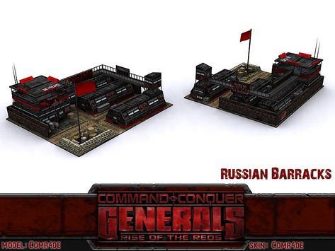 Barracks (Russia)/Gallery | Rise of the Reds Wiki | Fandom Command And Conquer, Graphic Card, Minecraft, Concept Art, Russia, Random Stuff, Vehicles, Building, Red