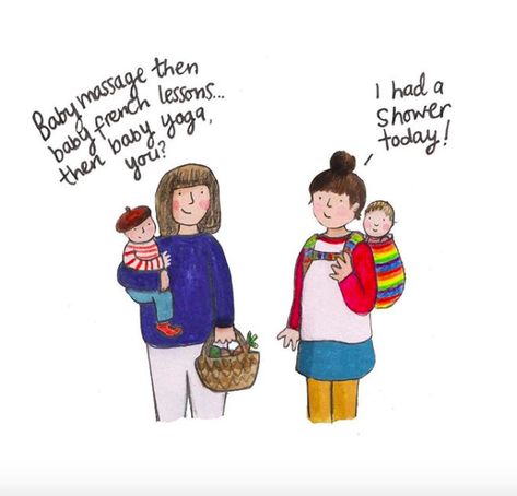 Mom's Illustrations Perfectly Capture The 'Crazy Parenting Rollercoaster' | HuffPost Mom Illustration, Parenting Comics, Mommy Quotes, Motherhood Funny, French Baby, Crazy Mom, Parenting Videos, Hard Quotes, Parenting Fail