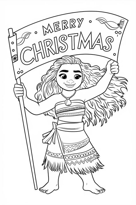 8. Christmas Greetings from Moana Moana Coloring Sheets, Disney Christmas Coloring Pages, Moana Christmas, Adventures With Friends, Moana Coloring, Christmas Colouring Pages, Xmas Color, Christmas Colouring, Free Christmas Coloring Pages