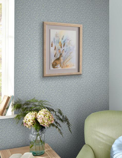 YOUR GUIDE TO STYLISH WALLPAPER | Laura Ashley A4 Wallpaper, Laura Ashley Wallpaper, Phlox Plant, Sweet Alyssum, Newport Blue, Aura Wallpaper, Winter Home, Wallpaper Direct, Pattern Repeat