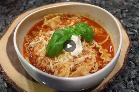 Lasagna Soup Recipe | Have you ever tried Lasagna Soup?! This is something you really need to try!

Mafaldine Pasta on Amazon: http://geni.us/rCpm

Written recipe:... | By Pasquale Sciarappa | Hello, everybody. Today is a
beautiful day and today, we wanna make a lasagna soup. When
you cook, you gotta be happy. So, you know, be happy. The
stuff will never come out right. Now, for starting for
this lasagna, I got over here, my sauce, you need oil, tomato
paste, pepper, salt, onion, garlic, Italian hot sausage. We
got over here, the chicken stock that we use. I got the
pasta Mafaldine. It's a Mafaldine and the finish that
make a good taste for the dish for the lasagna soup. I got
parmesan cheese, ricotta cheese, and mozzarella. Okay,
we started that dough. What do you need now? I got a oil an Mafaldine Pasta, Today Is A Beautiful Day, Pasquale Sciarappa, Lasagna Soup Recipe, Hot Sausage, Lasagna Soup, Pepper Salt, Ricotta Cheese, Parmesan Cheese