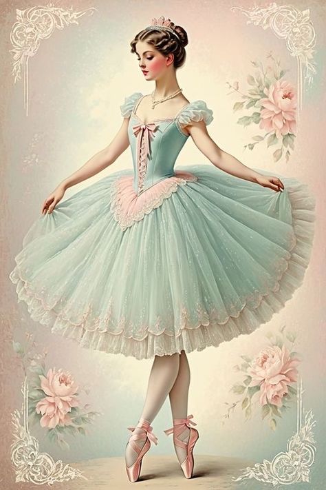 Vintage Ballerina, Vintage Ballet, Ballet Beauty, Ballerina Art, Dance Paintings, Ballet Art, Ballet Beautiful, Ballet Costumes, Mode Design