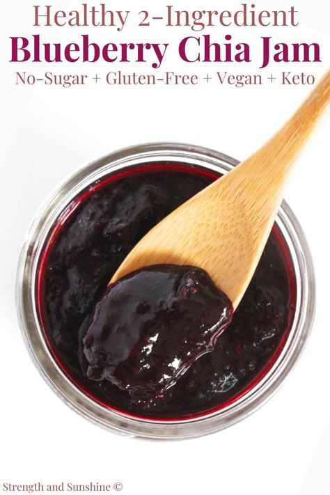 Blueberry Chia Seed Jam, Blueberry Chia Jam, Chia Jam Recipe, Low Sugar Jam, Chia Seed Jam, Preserving Foods, Seasonal Eating, Salsa Recipes, Chia Jam