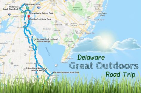 Take This Epic Road Trip To Experience Delaware's Great Outdoors Weekend Road Trip, Beach Road Trip, Battery Park, Beach Haven, Scenic Road Trip, Dc Travel, Scenic Roads, Delaware River, Romantic Escapes