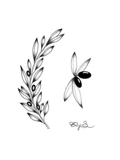 Dessin tatouage Athena Symbol Tattoo, Olive Tattoo, Athena Tattoo, Olive Branch Tattoo, Tattoo Apprenticeship, Wrap Tattoo, Branch Tattoo, Sweet Tattoos, Floral Tattoo Sleeve