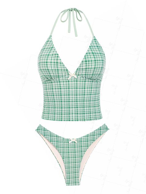 PRODUCT DESCRIPTION Embellishment:Bowknot Features:Wire Free,Padded (Removable Pads),Lined Material:Polyester,Spandex Neckline:Halter Pattern Type:Gingham Swimwear Category:Tankini Set Type:Tank Style Swimwear Cute Swimsuit Aesthetic, Cute Bathing Suits Aesthetic, Gingham Swimwear, Cute Tankinis, Tankini Aesthetic, Bright Swimsuit, Cute Tankini, Hate Summer, Pretty Swimsuits