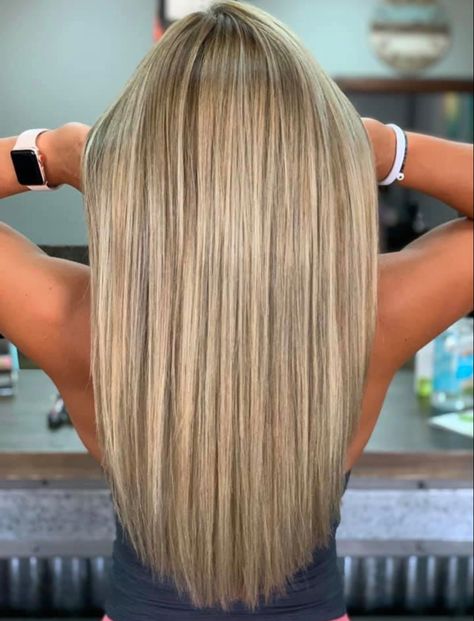 Full Head Highlights Blonde On Brown, Heavy Highlights On Light Brown Hair, Light Blonde Hair With Dimension, Heavy Highlights On Dirty Blonde Hair, Dirty Blonde Hair With Highlights Straight, Hair Full Highlights, Blonde Half Head Highlights, Heavy Highlights Blonde, All Over Blonde Highlights