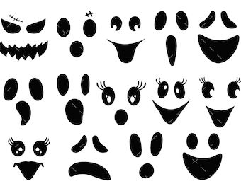 Ghost Face Svg, Ghost Clipart, Spooky Season Svg, Face Stencils, Cartoon Ghost, Diy Halloween Costumes For Kids, Ghost Cartoon, Ghost Svg, Scary Faces