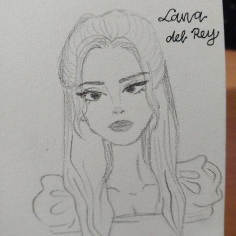 Lana Del Rey Drawing Easy, Lana Del Rey Sketch, Lana Del Rey Drawing, Person Sketch, Lana Del Rey Art, Gcse Art Sketchbook, Cartoon Painting, Art Tools Drawing, Lana Del Ray