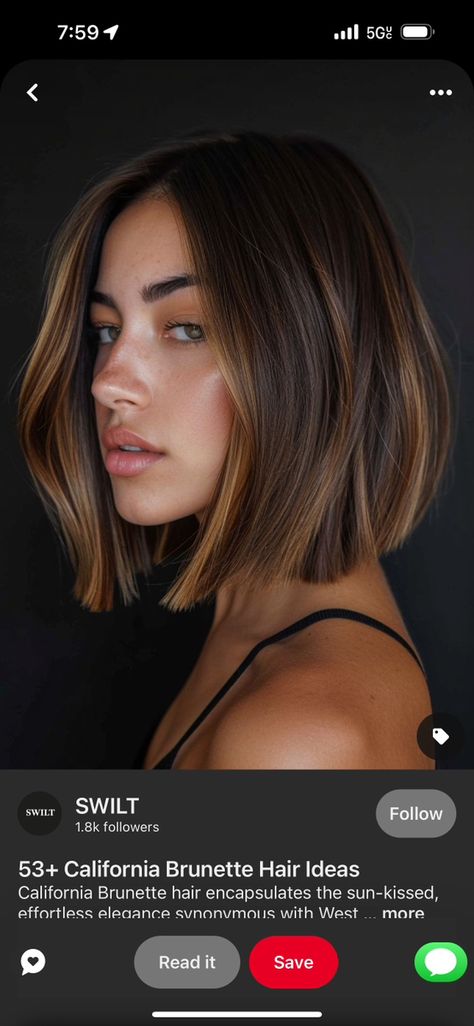 Dimensional Brunette Bob, Short Bronde Haircolor Brunettes, Dimensional Brunette Short Hair, Brunette Lob, Short Brunette Hair, Dimensional Brunette, Hair Contouring, 2023 Hair, Short Hair Balayage