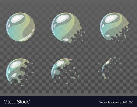 Vfx Design, Game User Interface, Fireworks Animation, Bubble Burst, Burst Bubble, Cartoon Bubbles, Bubble Popping, Bubble Drawing, Frame By Frame Animation