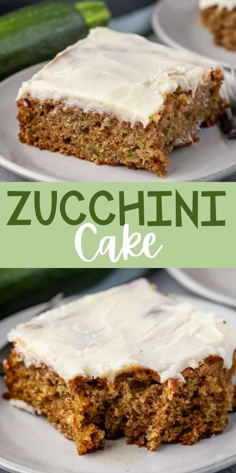 Zucchini Dessert Recipes, Zucchini Desserts, Zucchini Cakes Recipe, Zucchini Recipes Dessert, Best Zucchini, Crazy For Crust, Easy Zucchini, Cake With Cream Cheese Frosting, Special Cakes