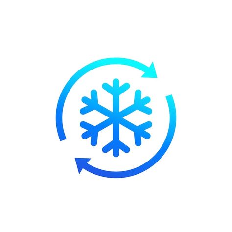 Defrost icon with arrows, vector | Premium Vector #Freepik #vector #cold-icon #ice-icon #temperature-icon #freeze Temperature Logo, Ice Logo Design, Cold Icon, Ice Icons, Ice Icon, Ice Logo, Freezing Cold, Cold Storage, Logo Food