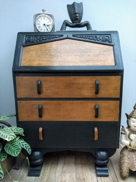 Renovated Bureau Upcycled Vintage Jentique Painted Writing Computer Desk £210.00