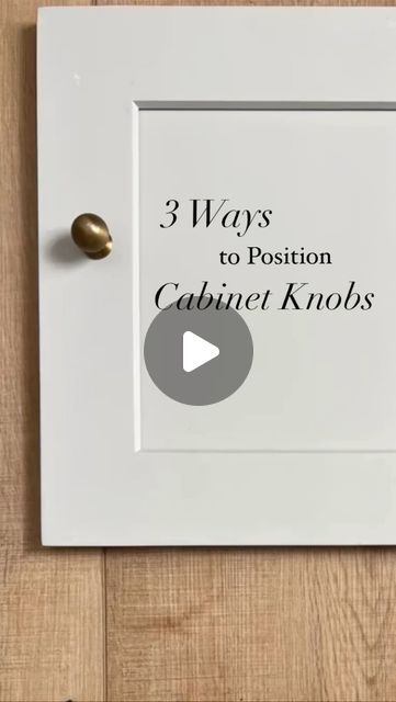 Jess | Decor & DIY on Instagram: "Be sure to save for later! 1. Traditional: knob centered with the stile & rail 2. Classic: knob centered with top of rail 3. Modern: knob bottom sits just above the top of the rail (or higher) Which suits your style? #cabinethardware #cabinetknobs #transitionalkitchen #kitchenhardware #kitchenmakeover" Knob Placement On Cabinets, Cabinet Knob Placement, Glass Kitchen Cabinets, Top Of Cabinets, Kitchen Door Knobs, Condo Kitchen, Kitchen Knobs, Kitchen Cabinet Hardware, Custom Kitchen Cabinets