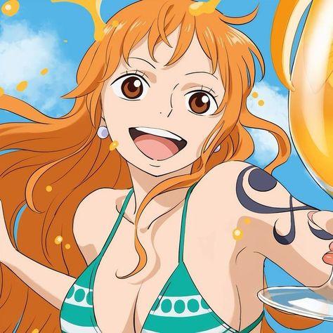 One Piece Pfp Nami, Nami Profile Picture, Nami Icons Aesthetic, One Piece Woman Character, One Piece Girls Icons, Nami Pfp One Piece, Cute Nami One Piece, Nami Aesthetic, Nami Icons One Piece