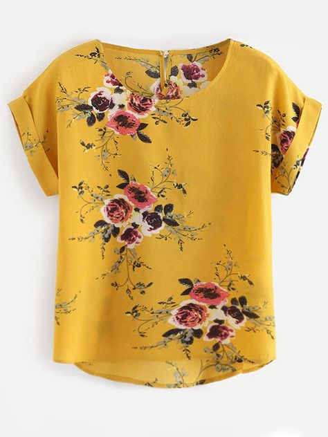 Summer Fashion Floral Print Blouse Pullover Ladies O-Neck Tee Tops Female Women's Short Sleeve Shirt Summer Tops Women Casual, Casual Chiffon Blouse, Printed Chiffon Tops, Chiffon Tops Blouses, Short Sleeve Shirt Women, Chiffon Material, Womens Tops Summer, Print Style, Online Shopping For Women