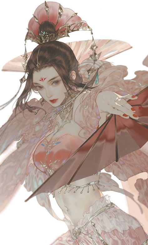 Hanfu Art, Ibuki Satsuki, Asian Style Art, Chinese Art Girl, China Art, God Art, Beautiful Fantasy Art, Drawing Poses, Chinese Art