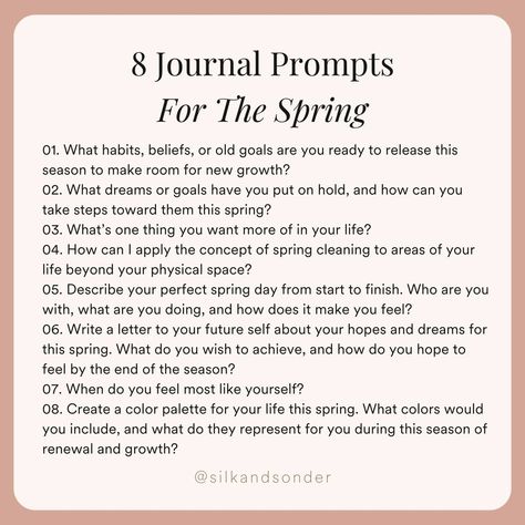 It finally feels like spring! Save these spring journal prompts for later or send to someone who could use this 🤩⁠ ⁠ PS: Love journaling… | Instagram Spring Journal Prompts, Spring Journal, Us When, Journal Prompts, Journal Planner, Feel Like, Coding, How To Plan, Feelings