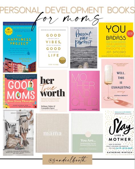 Personal growth books for moms Books For Moms To Read, Books On Motherhood, Mom Books To Read, Parenting Books For Moms, Books For First Time Moms, Motherhood Ministry, Self Care Books, Scary Thoughts, Motherhood Books