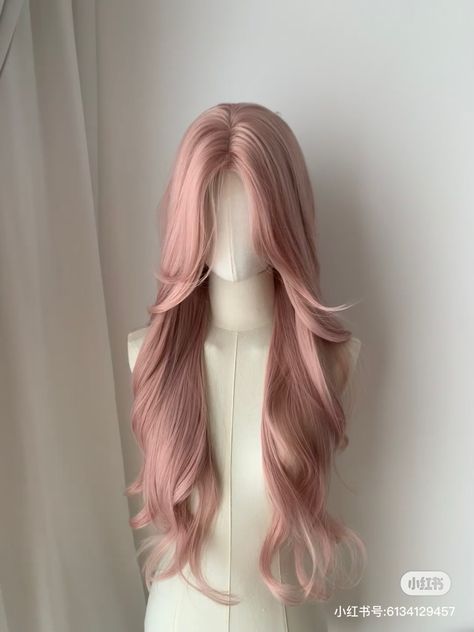 Pink Cosplay Wig, Pastel Pink Curly Hair, Light Pink Wig, Stylist Aesthetic, Dr Claims, Pink Backround, Coquette Strawberry, Dr Mundo, Trend Hairstyle