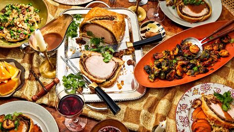 Peter Som’s Ultimate Thanksgiving Menu Is a Chinese American Feast | Bon Appétit Sweet Potatoes With Marshmallows, Raw Cauliflower, Tea Bread, Peter Som, Pear Salad, Barbecue Pork, Make Banana Bread, Food Insecurity, Roasted Brussel Sprouts