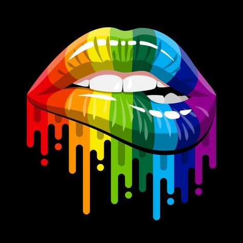 Check out this awesome 'Rainbow+Lips' design on @TeePublic! Rainbow Lips, Rainbow Colors, Cricut, Lips, Rainbow, Paint, T Shirts, Funny, Design