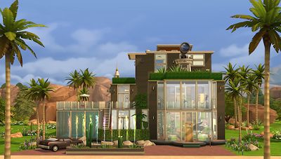 My Sims 4 Blog: The Scientist's House by Vicky The Sims 4 Lots, Sims 4 Blog, Kaanapali Beach, West Maui, My Sims, City Dog, Garden Villa, Jungle Adventure, Red House