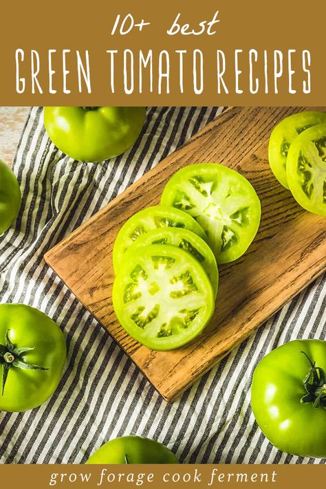 Healthy Green Tomato Recipes, Grilled Green Tomatoes, Baked Green Tomatoes, Green Tomato Pickles, Tomato Recipes Healthy, Canning Green Tomatoes, Heirloom Tomato Recipes, Seasonal Recipes Fall, Green Tomato Salsa