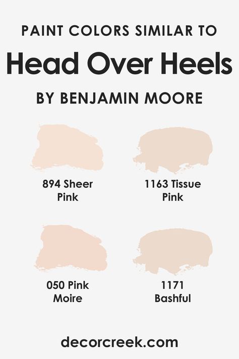 Colors Similar to Head Over Heels AF-250    by Benjamin Moore Benjamin Moore Pink, White Zinfandel, Blue Green Paints, Paint Swatches, Pink Paint, Carpet Colors, Head Over Heels, Green Paint, Coordinating Colors