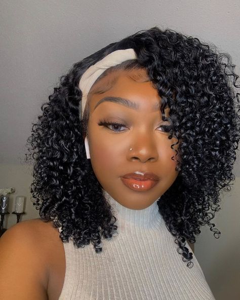 16inch Wig, Curly Half Wig, Curly Weave Hairstyles, Virgin Hair Wigs, Headband Wig, Wig Short, Curly Hair Wig, Curly Human Hair Wig, Curly Lace Front Wigs