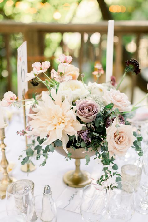 Blush and mauve wedding Mauve Flower Centerpieces, Mauve Wedding Flowers Centerpieces, Dusty Rose And Mauve Wedding Centerpiece, Mauve Floral Arrangements, Mauve Flower Arrangements, Mauve Wedding Table Decor, Mauve Centerpieces Wedding, Mauve Wedding Centerpieces, Vintage Mauve Wedding