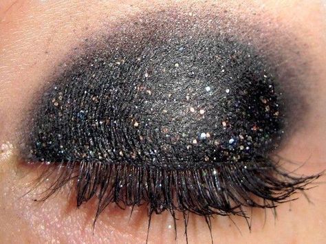 A romantic soul with an edgy exterior. Black Magic Eyeshadow is a sensual and passionate shade of matte black mottled with a diaphanous smoky kaleidoscope. Sparkle Eyeshadow, Black Eye Makeup, Eyeshadow Glitter, Makeup Hacks Tutorials, Black Eyeshadow, Mineral Eyeshadow, Photoshoot Makeup, Mineral Makeup, Eye Makeup Tips