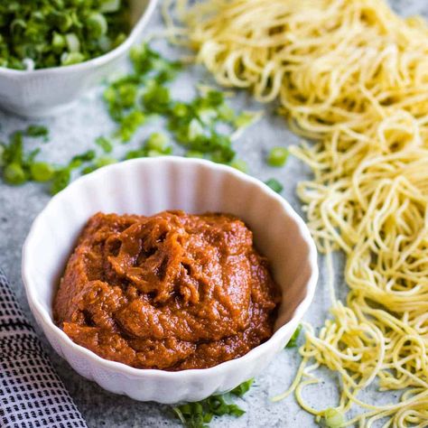 Spicy Miso Tare for Ramen Ramen Tare, Miso Tare, Tahini Uses, Tare Recipe, Spicy Bowl, Ramen Recipes Easy, Miso Ramen, Bowl Of Ramen, Red Miso