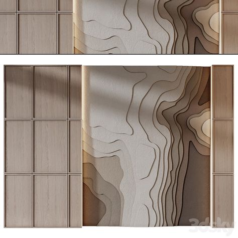 wall panels | set 319 - Other decorative objects - 3D model Mdf Panel Design, 3d Mdf 3d Wall Panels, Mdf Wall Design, Tv Wall Interior Design, Stone Wall Cladding Texture, Feature Wall Panelling, Wall Panels Design, Bedroom Wall Panelling, Wall Panelling Design