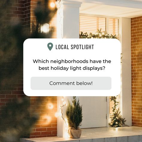 Local spotlight!📍 Do you all take a drive to check out the holiday light displays each year? Which neighborhoods put on the best show? 🏘 Share your favorites! 👇 Chic House Hunters Amy Barlow (919) 880-1741 amybarlowrealtor@gmail.com NC 296525 eXp Realty Kristie Honeycutt (919) 616-6926 kristiehoneycuttrealtor@gmail.com #eXprealty #realtors #chichousehunters #realestate #ncrealtor #househunters #ncrealestate #raleighnc #garnernc #claytonnc #nctriangle #buyersagent #sellersagent #buyers #sel Real Estate December, November Real Estate, Holiday Real Estate, Real Estate Marketing Quotes, Angela Walters, Real Estate Marketing Plan, Real Estate Marketing Strategy, Holiday Lights Display, Exp Realty