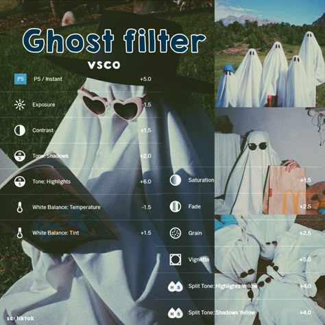 Ghost Filter, Filter Settings, Preset Filter, Photo Settings, Vsco Edits, Best Vsco Filters, Vintage Photo Editing, Phone Photo Editing, Photo Editing Vsco