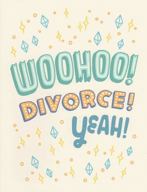 Happy Divorce! Divorce Anniversary, Diamonds Are Forever, Retro Tattoos, The Sting, Woo Hoo, Printed Envelopes, Heavy Weight, Matte Paper, Artwork Prints