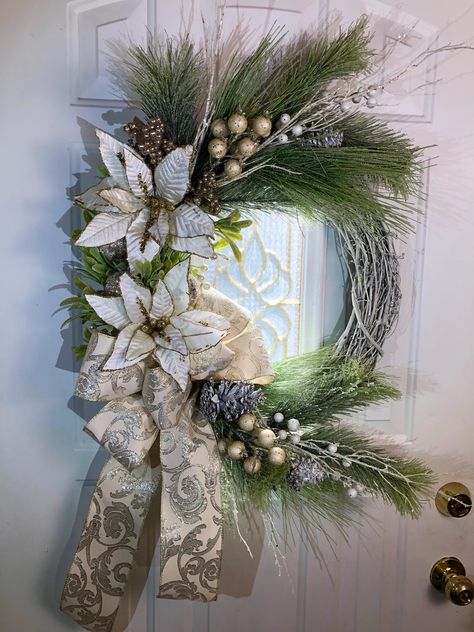 White twig wreath