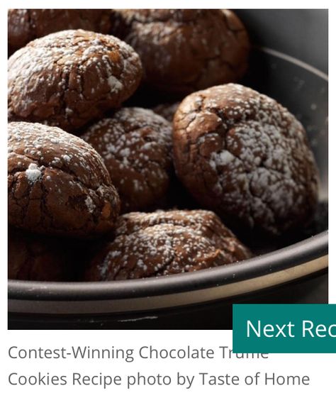 Chocolate Truffle Cookies Recipe, Chocolate Truffle Cookies, Truffle Cookies, Chocolate Crinkle, Molten Lava Cakes, Fudge Cookies, Chocolate Crinkle Cookies, Baking Cocoa, Chocolate Truffle